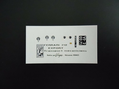 Decal ferrari 212 - decal, export