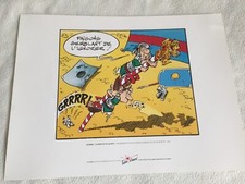 Sérigraphie Astérix La rose et le glaive Uderzo Et Cetera Tache d'encre