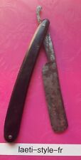 F11403 ancien rasoir coupe choux solingen noir vintage straight collection 