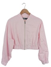 ZARA Blouson aviateur Dames Veste T EU 36 rose clair style décontracté