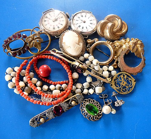 Lot bijoux anciens plaqué - bijoux,