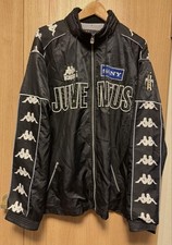 Veste de survêtement Juventus Kappa nylon vintage années 90 Sony Sponsor noir...