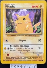 Carte Pokemon PIKACHU 58/102 Commune Set de Base Wizards FR