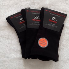 3 Paire Hommes Chaussettes Extra Large Sensible Bordure Douce Diabétique Noir