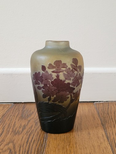 Vase gallé balsutre décor - gallé,