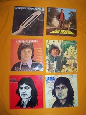 33 tours, lot de 6 disques de variété française