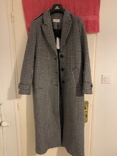 Manteau long pied de poule