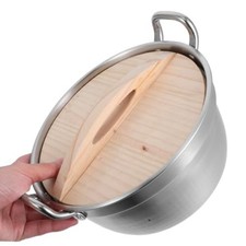 Pot Ergonomique avec Couvercle Bois Cuisinière Gaz et Induction Compatible Pot