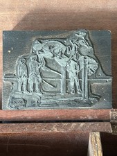 Ancien Tampon Matrice, Cachet D'imprimerie, Personnages Dresseur Chevaux