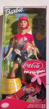 TRÈS RARE poupée MATTEL Barbie vinta./SKATE SAFE ! COCA-COLA/BteNeuf/Acces./2001