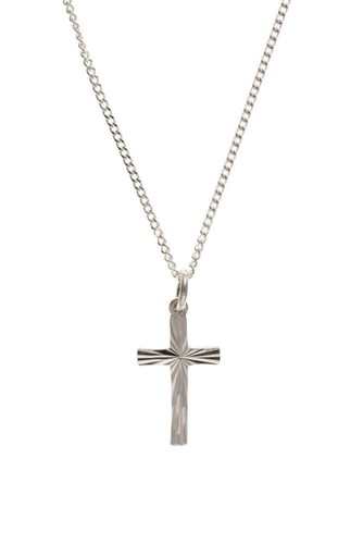 Pendentif croix argent - croix, en