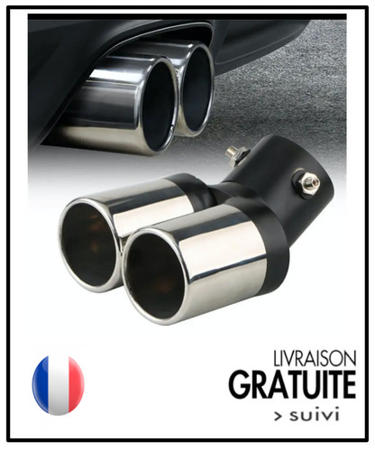 Embout echappement double 3 - embout, 6,3