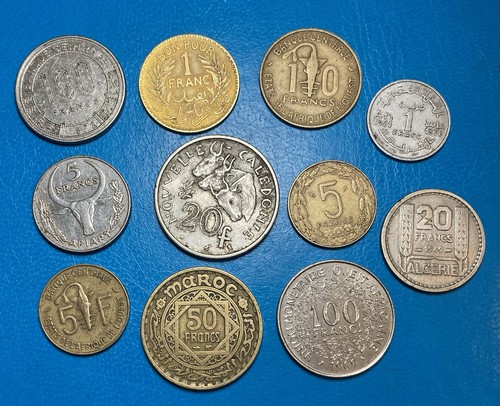 Lot monnaies des - 11, colonies