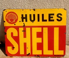 ?Grande Plaque Emaillée SHELL?
