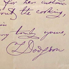 Lewis CARROLL - Lettre autographe signée adressée à son ami le Dr Rivers