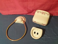 Support mural papier wc porte serviette porte brosse à dents porcelaine de Paris