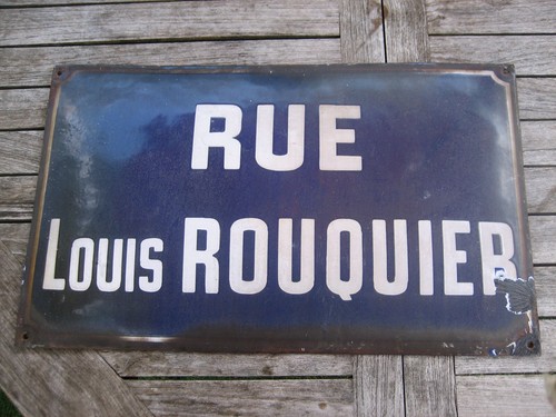 Ancienne plaque rue tôle - plaque,