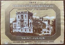 Étiquette Château Ducru Beaucaillou 1977 - 75 cl