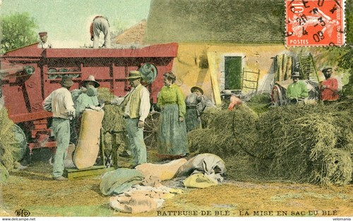 S8053 cpa batteuse blé - batteuse,