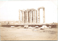 Grèce, Athènes, Temple Jupiter Tirage vintage,  Tirage citrate  8x11  Circ