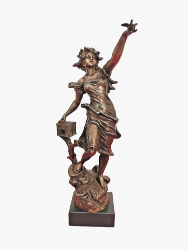 Statuette signée géo - signée,