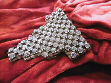 Ceinture robe de soirée 1950 velours rouge strass
