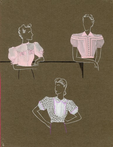 Projet corsages maquette - "projet, corsages"
