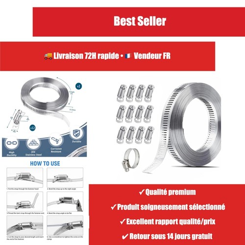 Collier serrage inox 304 5 - collier,