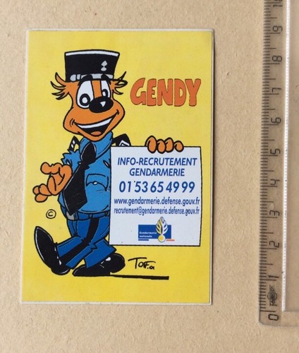 Autocollant gendarmerie gendy - gendarmerie,