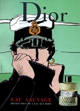 Publicité papier Parfum. Perfume ad. Dior Eau Sauvage 2001 Corto Maltese