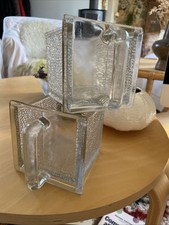 2 ANCIENS TIROIRS EN VERRE POUR MEUBLE A ÉPICES