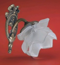 SUPERBE APPLIQUE  ANCIENNE DÉCOR DE NOEUD  AVEC TULIPE FLEUR DE  ROSE