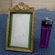  Ancien cadre porte photo en laiton doré 19 ème