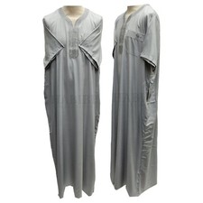 Homme Thobe Jubba Kandora Gris