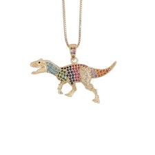 Collier pendentif dinosaure en