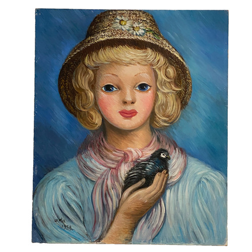 Ancien tableau huile - ancien, sur