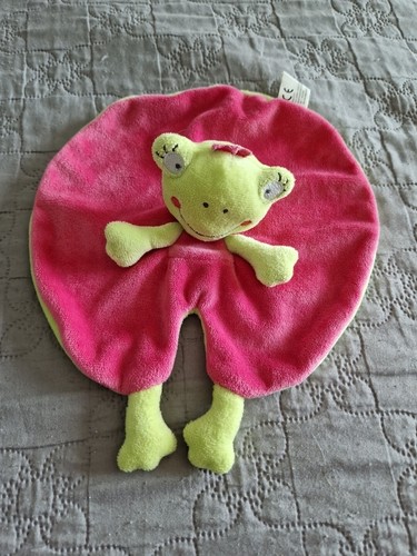 Doudou plat grenouille - , verte