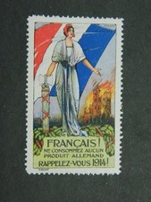 Vignette patriotique Français ne consommez aucun produit allemand