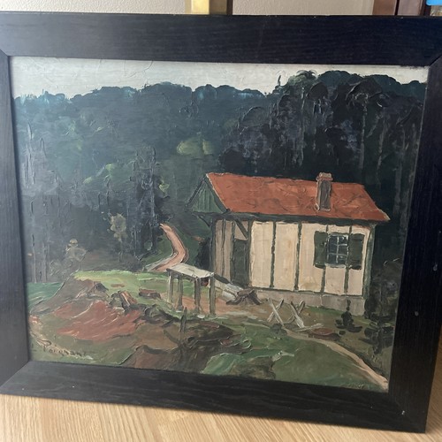 Tableau lucien poignant huile - tableau,