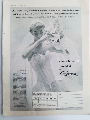 1953 women gossard basque - gossard,