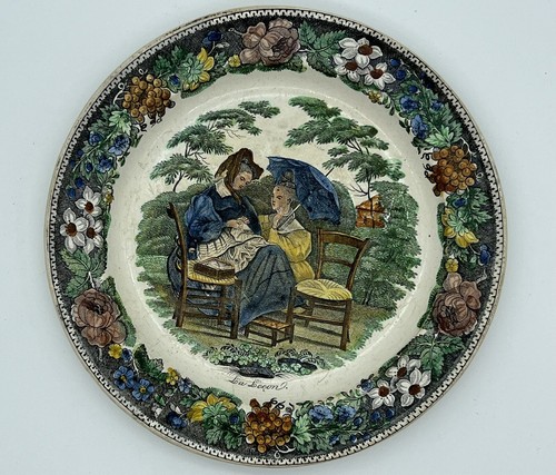 Assiette parlante creil - assiette,
