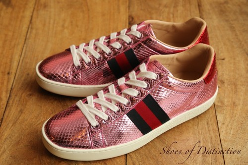 Baskets gucci ace cuir rose - gucci,