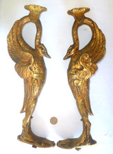 ANCIENNE PAIRE DE CYGNES EN