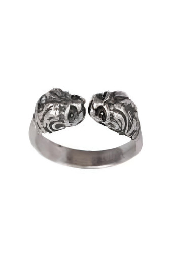 Bague lion double tête - bague,