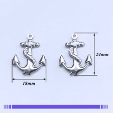 Breloques Charms Pendentifs Ancre Marine Acier Inoxydable 316