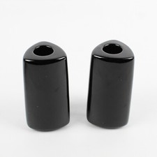 Partylite P0220 Éclipse Paire/Duo Céramique Noire Brillante 4" De Haut