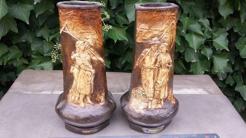 Ancienne grande paire vases - paire, de