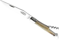 66222 - COUTEAU LAGUIOLE G.DAVID 2P POINTE DE CORNE 12CM MITRES INOX