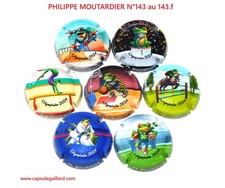 Série de 7 Capsules de champagne PHILIPPE MOUTARDIER N°143 au 143.f