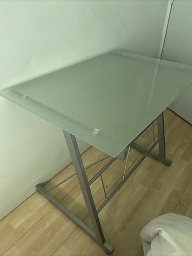 Bureau verre metal - bureau, verre/metal
